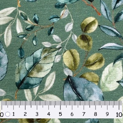 Jersey | Eukalyptus Blätter | mint petrol